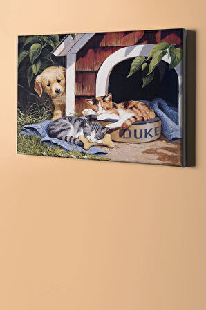 Sayılarla Boyama Seti Kasnaklı Minik Dostlar 40 X 50 Cm
