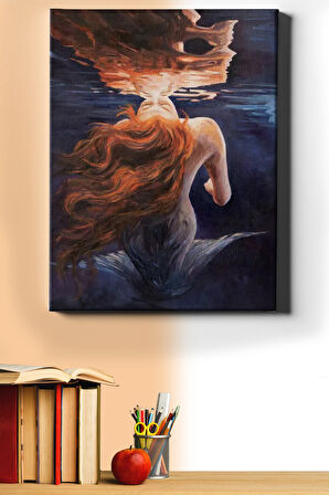 Sayılarla Boyama Seti Kasnaklı Deniz Kızının Hüznü 50 X 65 Cm