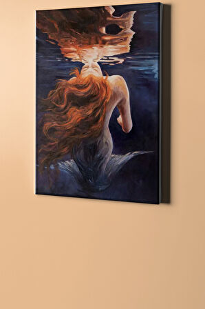 Sayılarla Boyama Seti Kasnaklı Deniz Kızının Hüznü 50 X 65 Cm