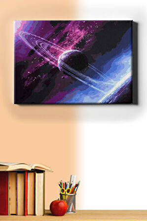 Sayılarla Boyama Seti Kasnaklı Uzak Dünyalar 40 X 50 Cm