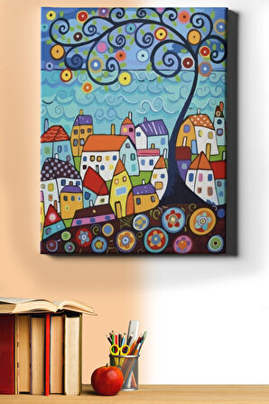 Sayılarla Boyama Seti Kasnaklı Şehrin Renkleri 60 X 75 Cm