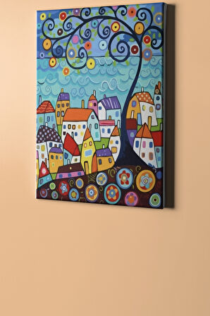 Sayılarla Boyama Seti Kasnaklı Şehrin Renkleri 60 X 75 Cm