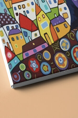 Sayılarla Boyama Seti Kasnaklı Şehrin Renkleri 60 X 75 Cm