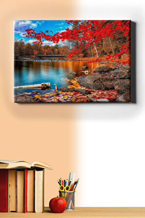 Sayılarla Boyama Seti Kasnaklı Sonbahar Ve Yapraklar 40 X 50 Cm