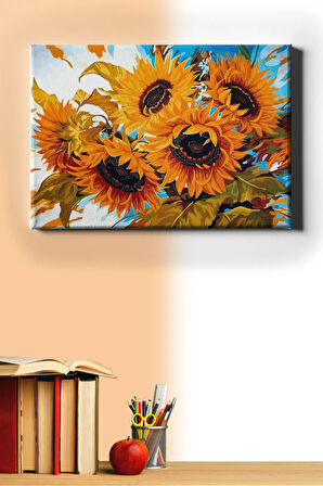 Sayılarla Boyama Seti Kasnaklı Ayçiçeklerin Sessizliği 60 X 75 Cm