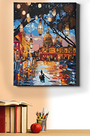 Sayılarla Boyama Seti Kasnaklı Nehir Akıntısı 60 X 75 Cm