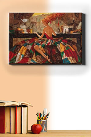 Sayılarla Boyama Seti Kasnaklı Rengarenk Elbise 40 X 50 Cm