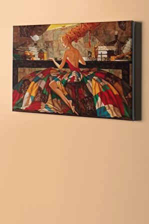 Sayılarla Boyama Seti Kasnaklı Rengarenk Elbise 40 X 50 Cm