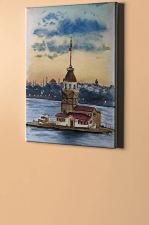 Sayılarla Boyama Seti Kasnaklı Kız Kulesi'nin Hüznü 60 X 75 Cm