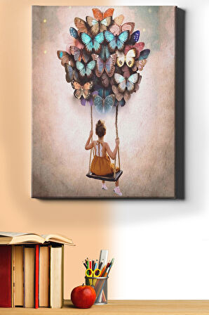 Sayılarla Boyama Seti Kasnaklı Kelebek Salıncağı 40 X 50 Cm