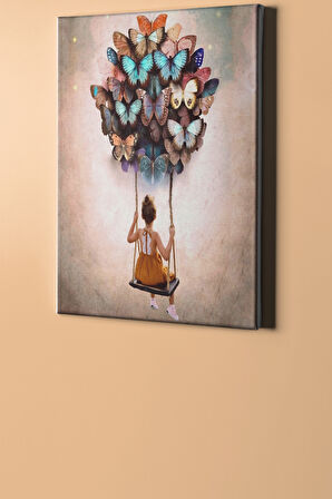 Sayılarla Boyama Seti Kasnaklı Kelebek Salıncağı 40 X 50 Cm