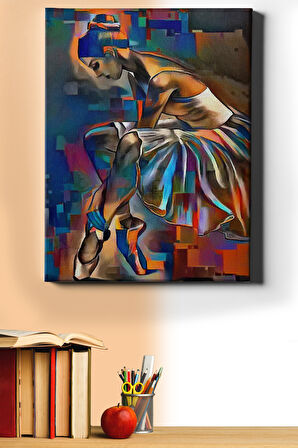 Sayılarla Boyama Seti Kasnaklı Renkli Balerin 50 X 65 Cm