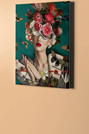 Sayılarla Boyama Seti Kasnaklı Gül Kadın 6 60 X 75 Cm