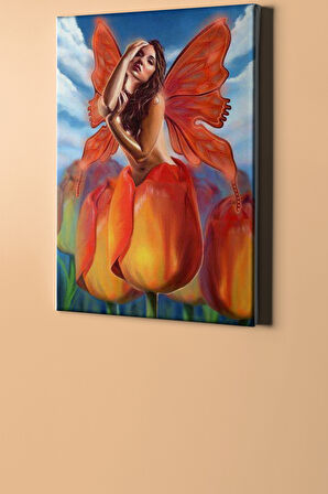 Sayılarla Boyama Seti Kasnaklı Kadın Kelebek Hali 40 X 50 Cm