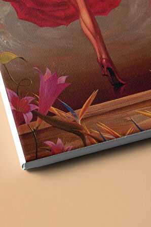 Sayılarla Boyama Seti Kasnaklı Gül Giyen Kadın 40 X 50 Cm