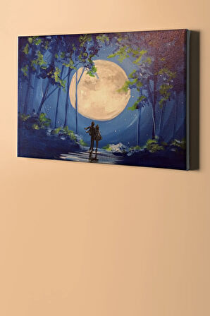 Sayılarla Boyama Seti Kasnaklı Dolunaya Bakış 40 X 50 Cm