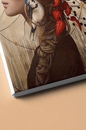 Sayılarla Boyama Seti Kasnaklı Tabiat Saçli Kadın 2 60 X 75 Cm