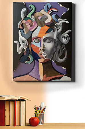 Sayılarla Boyama Seti Kasnaklı Medusa 60 X 75 Cm