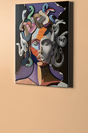 Sayılarla Boyama Seti Kasnaklı Medusa 60 X 75 Cm