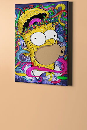 Sayılarla Boyama Seti Kasnaklı Renkli Simpson 60 X 75 Cm