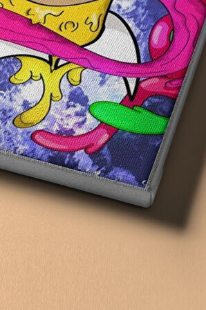 Sayılarla Boyama Seti Kasnaklı Renkli Simpson 60 X 75 Cm