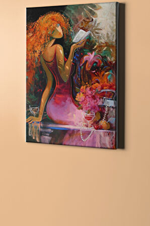Sayılarla Boyama Seti Kasnaklı Kitap Ve Kadın 60 X 75 Cm
