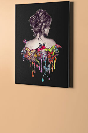 Sayılarla Boyama Seti Kasnaklı Kadın Kelebek Sırrı 60 X 75 Cm