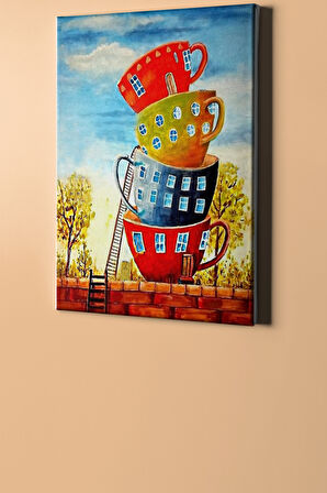 Sayılarla Boyama Seti Kasnaklı Bardak Kulesi 40 X 50 Cm