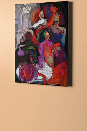 Sayılarla Boyama Seti Kasnaklı Kadınların Eğlencesi 60 X 75 Cm