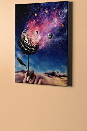 Sayılarla Boyama Seti Kasnaklı Gül Ve Evren 60 X 75 Cm