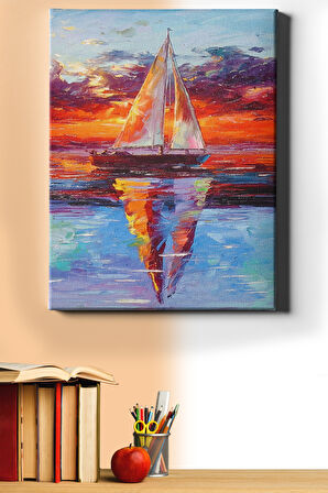 Sayılarla Boyama Seti Kasnaklı Yelkenli Renkleri 60 X 75 Cm