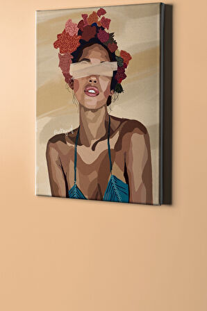 Sayılarla Boyama Seti Kasnaklı Pastel Renk Kadın 50 X 65 Cm