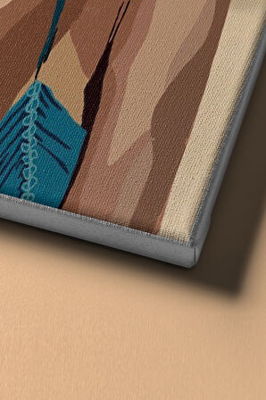 Sayılarla Boyama Seti Kasnaklı Pastel Renk Kadın 60 X 75 Cm