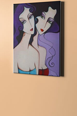 Sayılarla Boyama Seti Kasnaklı Ikiz Kız Kardeş 50 X 65 Cm