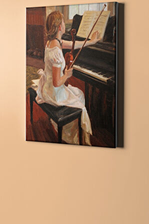 Sayılarla Boyama Seti Kasnaklı Piyano Aşkı 60 X 75 Cm