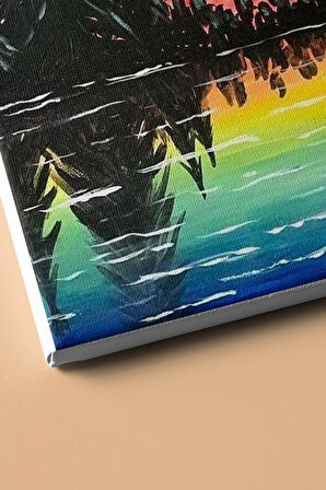 Sayılarla Boyama Seti Kasnaklı Renkli Geceler 50 X 65 Cm