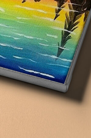 Sayılarla Boyama Seti Kasnaklı Renkli Geceler 60 X 75 Cm