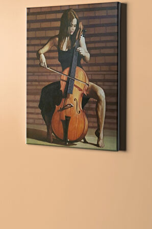Sayılarla Boyama Seti Kasnaklı Kadın Müzik Sevgis 60 X 75 Cm