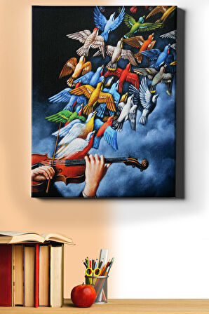 Sayılarla Boyama Seti Kasnaklı Özgür Notalar 60 X 75 Cm