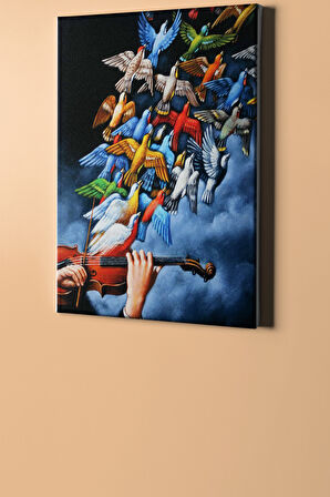 Sayılarla Boyama Seti Kasnaklı Özgür Notalar 60 X 75 Cm