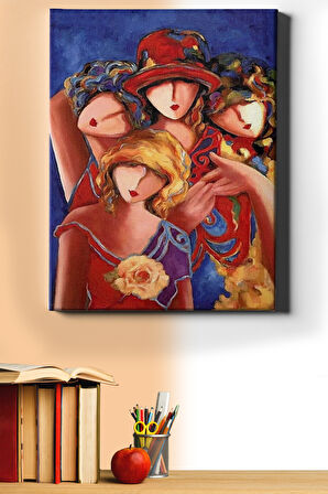 Sayılarla Boyama Seti Kasnaklı 4 Kardeş 60 X 75 Cm