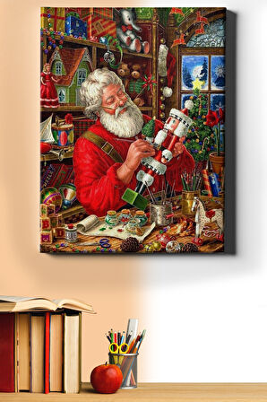 Sayılarla Boyama Seti Kasnaklı Noel Tamircisi 60 X 75 Cm