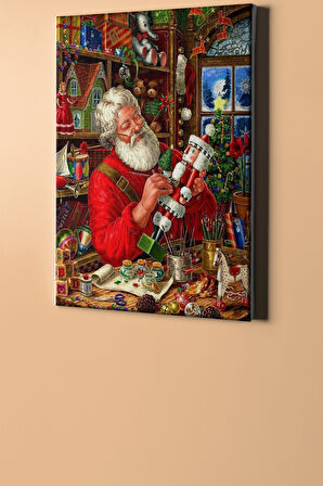 Sayılarla Boyama Seti Kasnaklı Noel Tamircisi 60 X 75 Cm