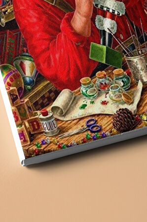 Sayılarla Boyama Seti Kasnaklı Noel Tamircisi 60 X 75 Cm