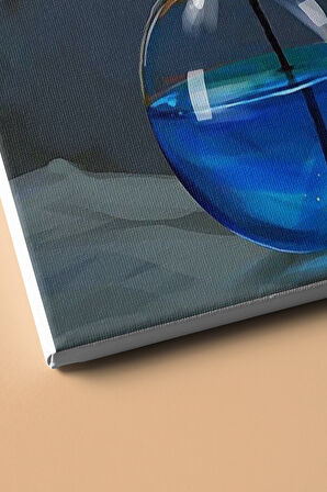 Sayılarla Boyama Seti Kasnaklı Mavi Ve Çiçek 60 X 75 Cm