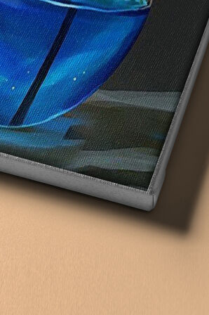 Sayılarla Boyama Seti Kasnaklı Mavi Ve Çiçek 60 X 75 Cm