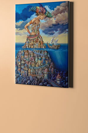 Sayılarla Boyama Seti Kasnaklı Kayıp Şehir 60 X 75 Cm