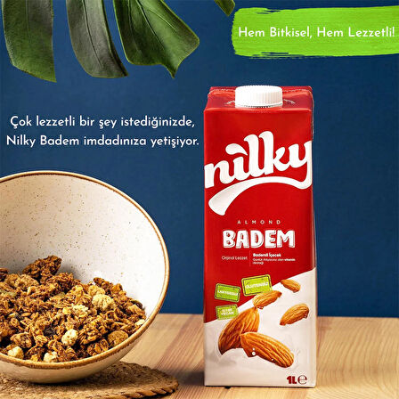 Nilky Badem Sütü Glütensiz Bitkisel Bazlı Laktosuz Vegan 3x1 lt