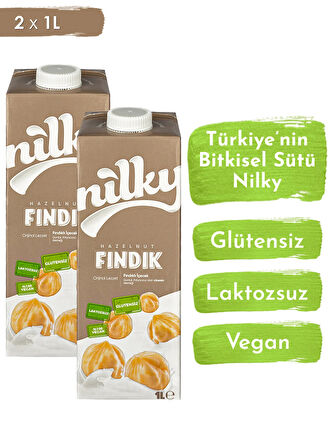 Nilky Fındık Sütü Glütensiz Bitkisel Bazlı Laktosuz Vegan 2x1 lt