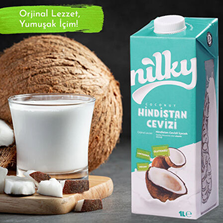 Nilky Hindistan Cevizi Sütü Glütensiz Bitkisel Bazlı Laktosuz Vegan 10x1 lt